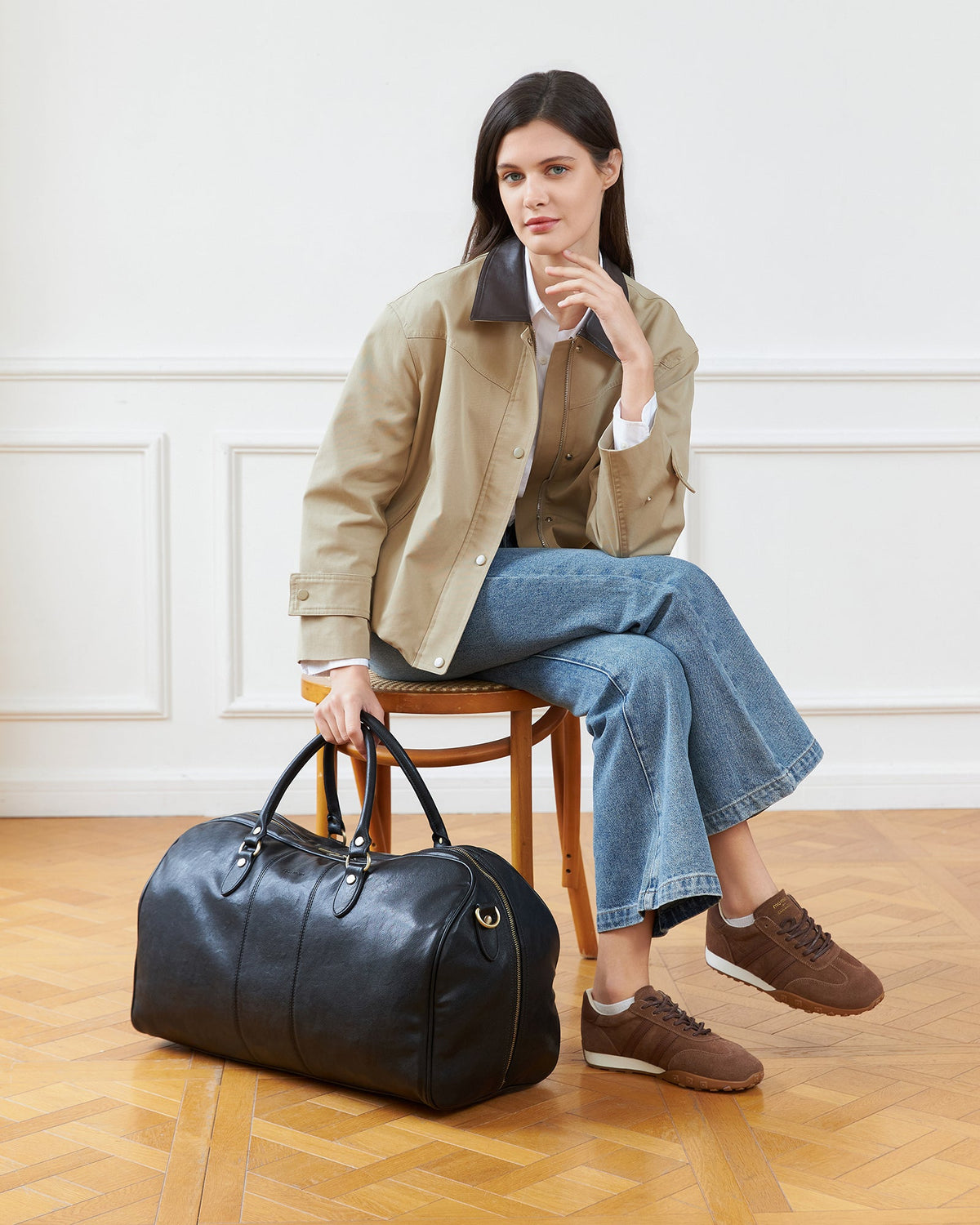 COOPER TRAVEL BAG BLACK_by_LOUENHIDE_women's_in_New Zealand_ COOPER TRAVEL BAG BLACK _