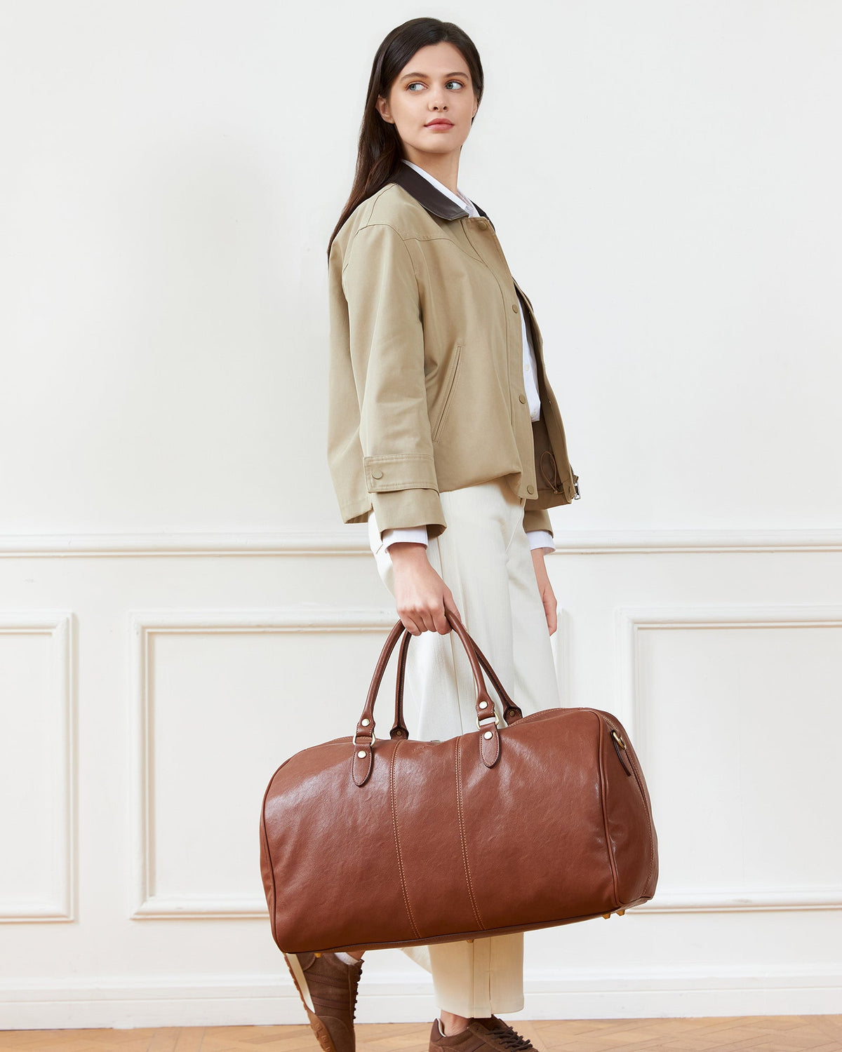 COOPER TRAVEL BAG COGNAC_by_LOUENHIDE_women's_in_New Zealand_ COOPER TRAVEL BAG COGNAC _