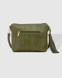 LOUENHIDE_DAISY STRIPE CROSSBODY BAG KHAKI _ DAISY STRIPE CROSSBODY BAG KHAKI _ Ebony Boutique NZ