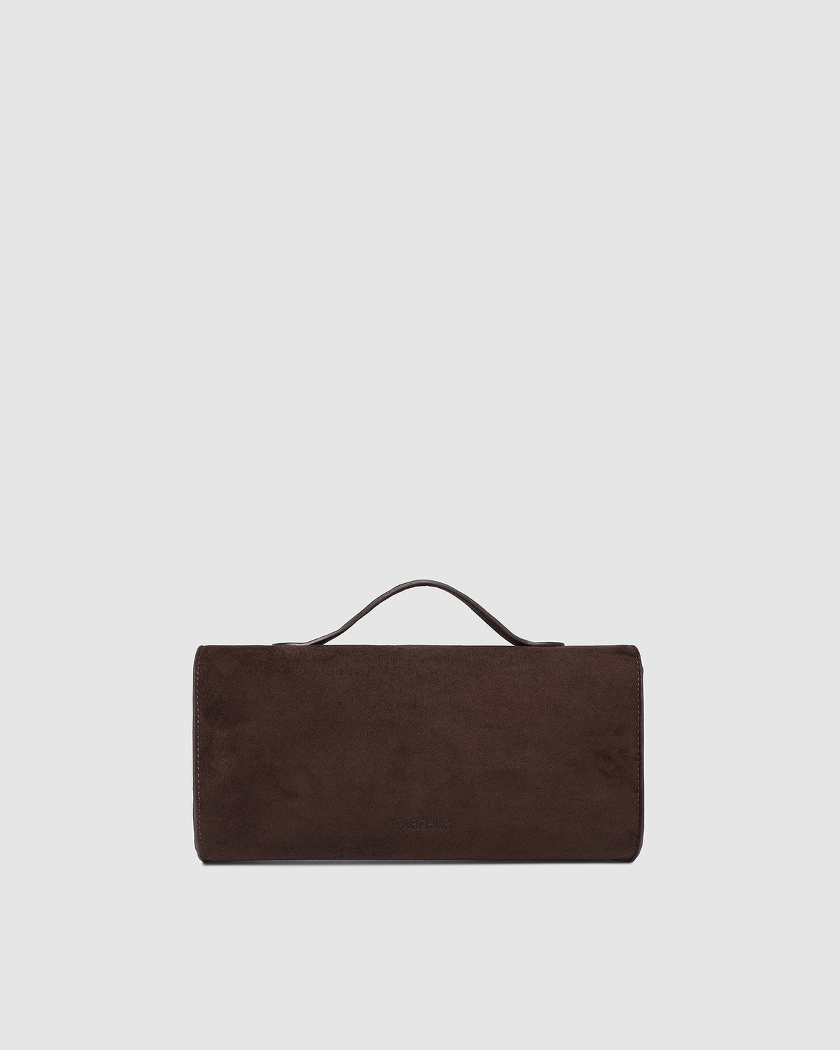 DELANY CLUTCH SUEDETTE CHOCOLATE_by_LOUENHIDE_women's_in_New Zealand_ DELANY CLUTCH SUEDETTE CHOCOLATE _