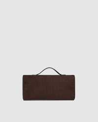 DELANY CLUTCH SUEDETTE CHOCOLATE_by_LOUENHIDE_women's_in_New Zealand_ DELANY CLUTCH SUEDETTE CHOCOLATE _