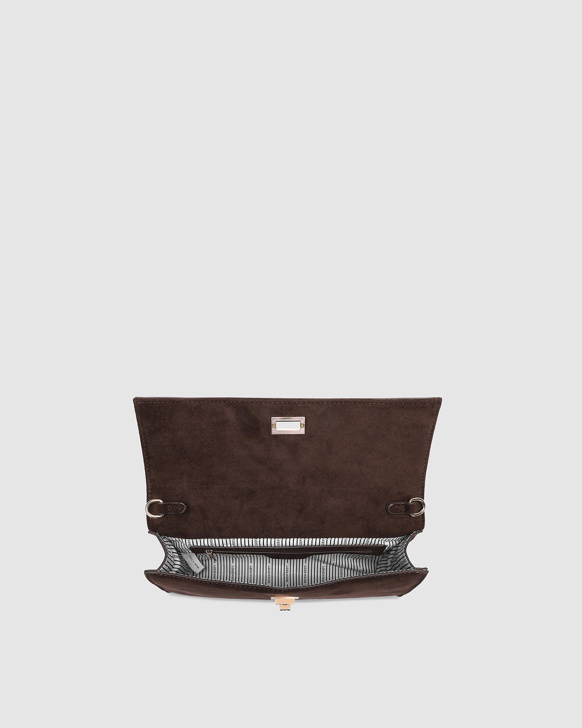 DELANY CLUTCH SUEDETTE CHOCOLATE_by_LOUENHIDE_women's_in_New Zealand_ DELANY CLUTCH SUEDETTE CHOCOLATE _