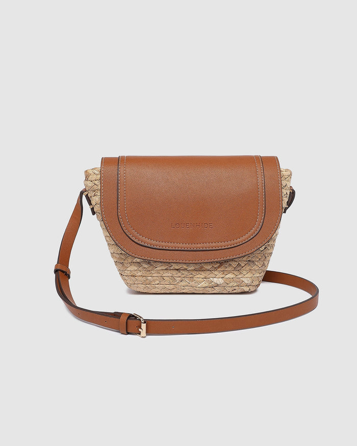 LOUENHIDE_DIXIE STRAW CROSSBODY BAG NATURAL TAN _ DIXIE STRAW CROSSBODY BAG NATURAL TAN _ Ebony Boutique NZ