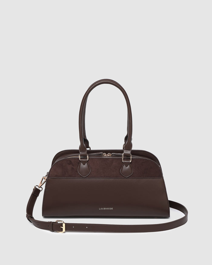 LOUENHIDE_ELEANOR SHOULDER BAG CHOCOLATE _ ELEANOR SHOULDER BAG CHOCOLATE _ Ebony Boutique NZ