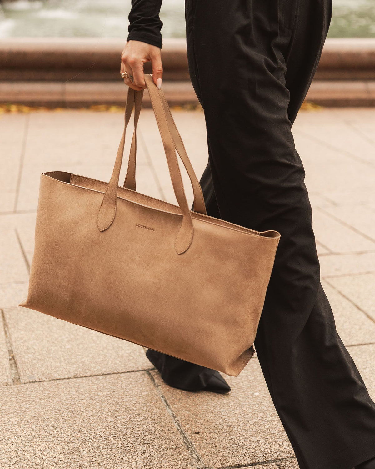 ELKE TOTE BAG SUEDETTE HONEY_by_LOUENHIDE_women's_in_New Zealand_ ELKE TOTE BAG SUEDETTE HONEY _