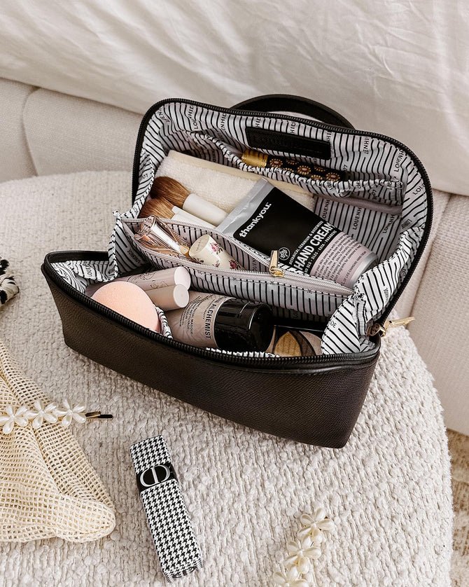 best travel toiletry bag womens nz Louenhide Ellis Cosmetic Bag Black