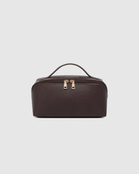 LOUENHIDE_ELLIS MAKEUP BAG CHOCOLATE _ ELLIS MAKEUP BAG CHOCOLATE _ Ebony Boutique NZ