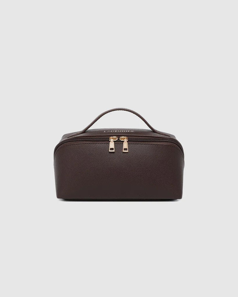 LOUENHIDE_ELLIS MAKEUP BAG CHOCOLATE _ ELLIS MAKEUP BAG CHOCOLATE _ Ebony Boutique NZ