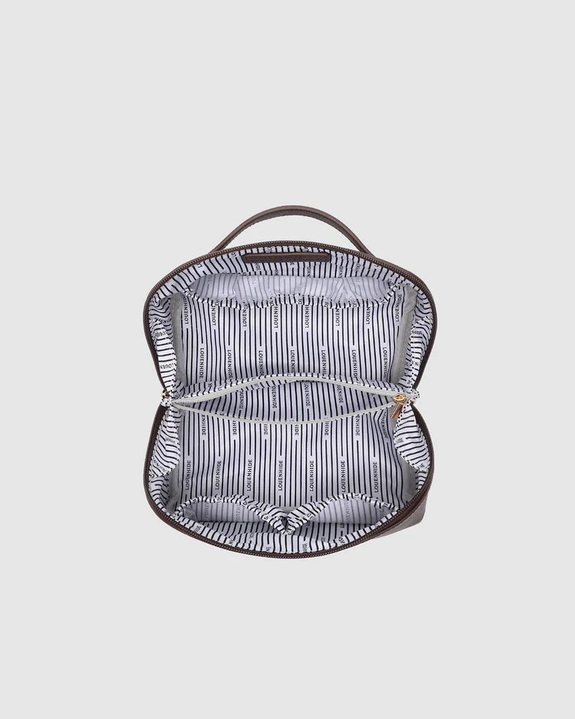 LOUENHIDE_ELLIS MAKEUP BAG CHOCOLATE _ ELLIS MAKEUP BAG CHOCOLATE _ Ebony Boutique NZ