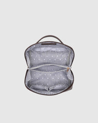 LOUENHIDE_ELLIS MAKEUP BAG CHOCOLATE _ ELLIS MAKEUP BAG CHOCOLATE _ Ebony Boutique NZ