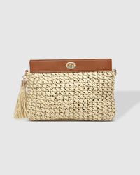 LOUENHIDE_FERN RAFFIA CLUTCH TAN _ FERN RAFFIA CLUTCH TAN _ Ebony Boutique NZ