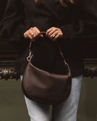 LOUENHIDE_GEORGINA SHOULDER BAG CHOCOLATE _ GEORGINA SHOULDER BAG CHOCOLATE _ Ebony Boutique NZ