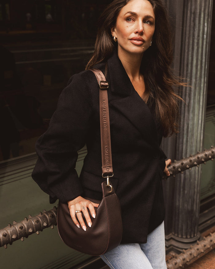 LOUENHIDE_GEORGINA SHOULDER BAG CHOCOLATE _ GEORGINA SHOULDER BAG CHOCOLATE _ Ebony Boutique NZ