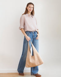 HAILEY SUEDETTE SHOULDER BAG BLONDE_by_LOUENHIDE_women's_in_New Zealand_ HAILEY SUEDETTE SHOULDER BAG BLONDE _