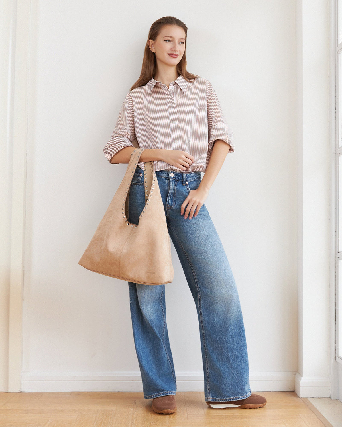 HAILEY SUEDETTE SHOULDER BAG BLONDE_by_LOUENHIDE_women's_in_New Zealand_ HAILEY SUEDETTE SHOULDER BAG BLONDE _