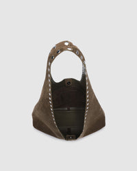 HAILEY SUEDETTE SHOULDER BAG OLIVE BROWN_by_LOUENHIDE_women's_in_New Zealand_ HAILEY SUEDETTE SHOULDER BAG OLIVE BROWN _