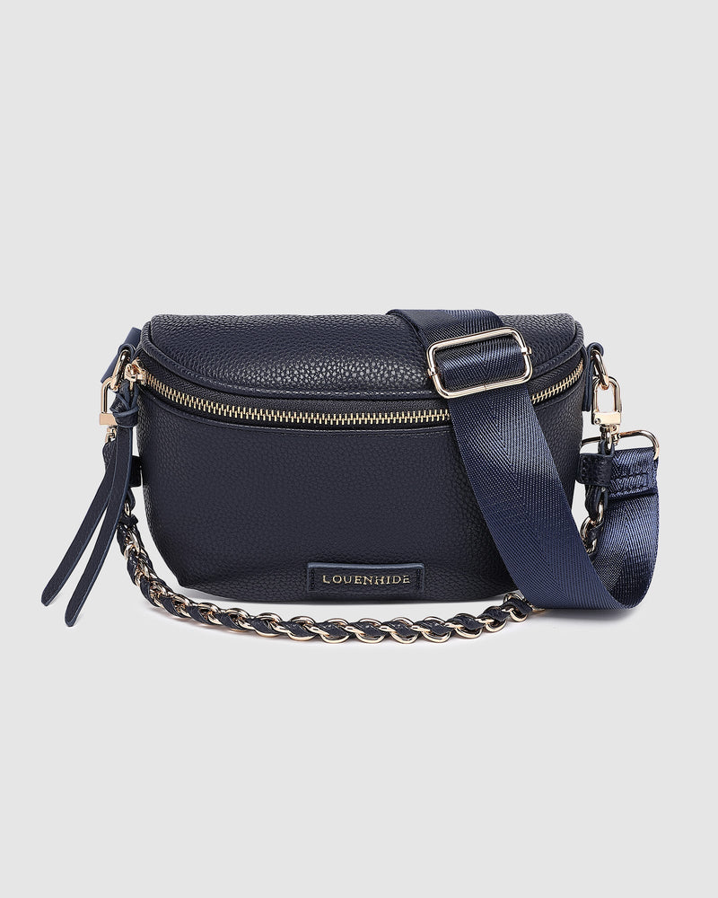 LOUENHIDE_HALSEY SLING BAG NAVY _ HALSEY SLING BAG NAVY _ Ebony Boutique NZ