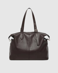 HAMPTON TOTE BAG CHOCOLATE_by_LOUENHIDE_women's_in_New Zealand_ HAMPTON TOTE BAG CHOCOLATE _