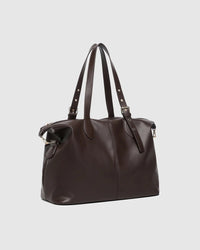 HAMPTON TOTE BAG CHOCOLATE_by_LOUENHIDE_women's_in_New Zealand_ HAMPTON TOTE BAG CHOCOLATE _
