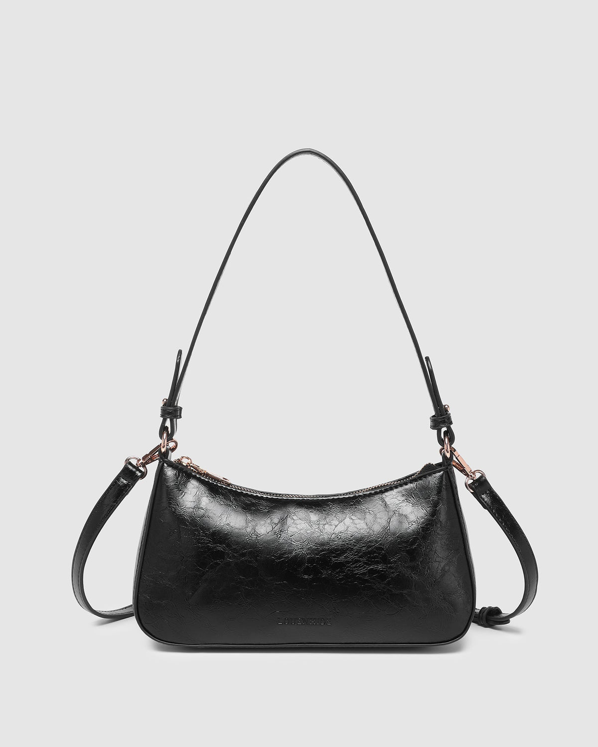 LOUENHIDE_JACQUELINE SHOULDER BAG BLACK PATENT _ JACQUELINE SHOULDER BAG BLACK PATENT _ Ebony Boutique NZ