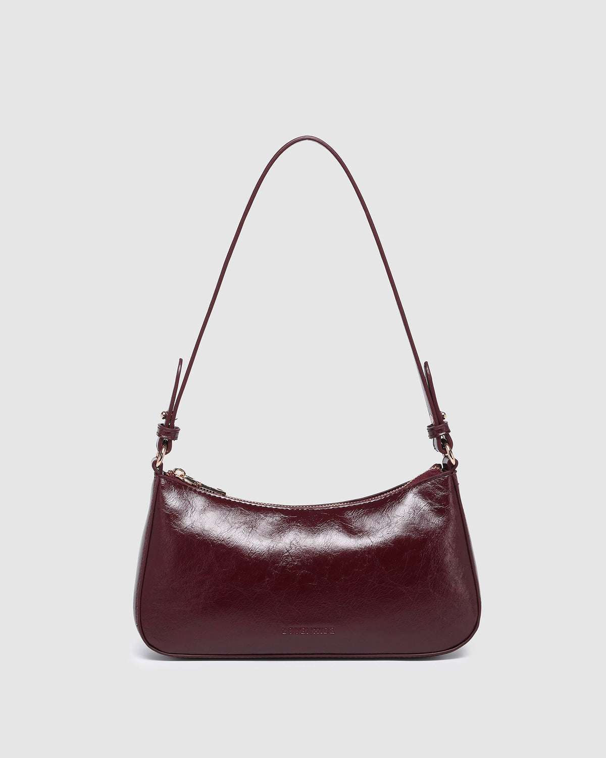 LOUENHIDE_JACQUELINE SHOULDER BAG BURGUNDY PATENT _ JACQUELINE SHOULDER BAG BURGUNDY PATENT _ Ebony Boutique NZ