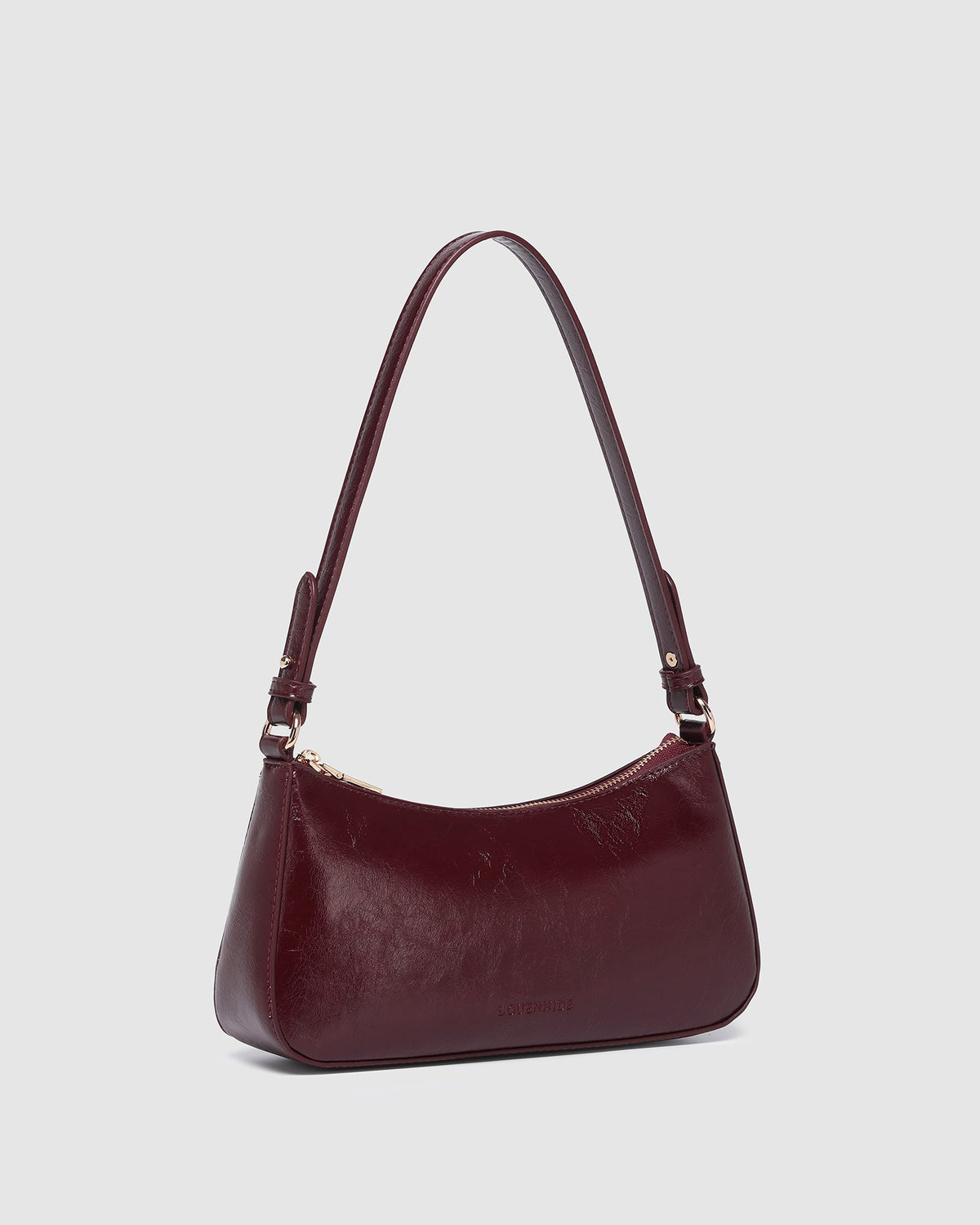LOUENHIDE_JACQUELINE SHOULDER BAG BURGUNDY PATENT _ JACQUELINE SHOULDER BAG BURGUNDY PATENT _ Ebony Boutique NZ
