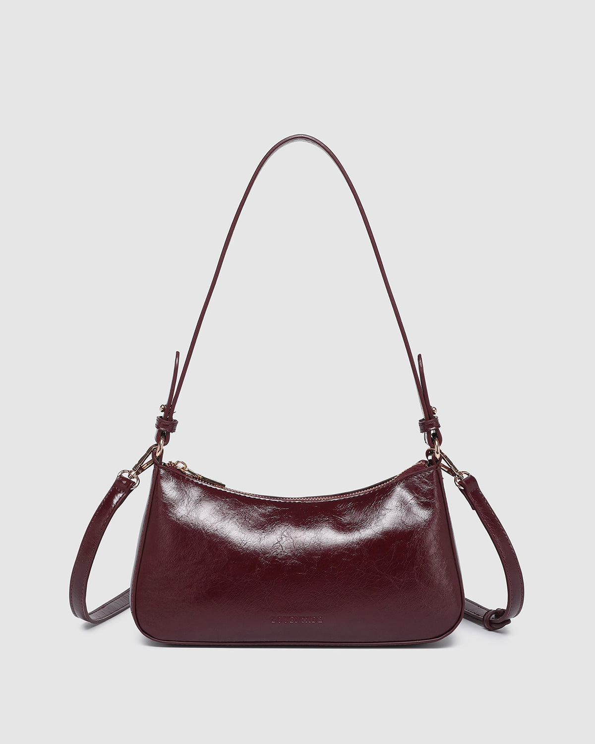 LOUENHIDE_JACQUELINE SHOULDER BAG BURGUNDY PATENT _ JACQUELINE SHOULDER BAG BURGUNDY PATENT _ Ebony Boutique NZ