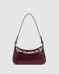 LOUENHIDE_JACQUELINE SHOULDER BAG BURGUNDY PATENT _ JACQUELINE SHOULDER BAG BURGUNDY PATENT _ Ebony Boutique NZ
