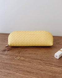LOUENHIDE_JAYNE WOVEN MAKEUP BAG BUTTER YELLOW _ JAYNE WOVEN MAKEUP BAG BUTTER YELLOW _ Ebony Boutique NZ