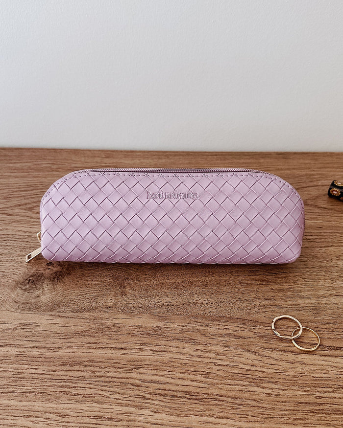 LOUENHIDE_JAYNE WOVEN MAKEUP BAG LILAC _ JAYNE WOVEN MAKEUP BAG LILAC _ Ebony Boutique NZ