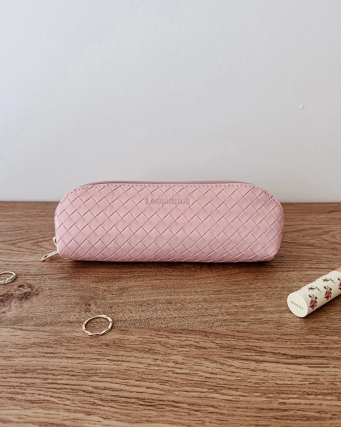 LOUENHIDE_JAYNE WOVEN MAKEUP BAG PINK _ JAYNE WOVEN MAKEUP BAG PINK _ Ebony Boutique NZ