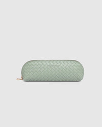 LOUENHIDE_JAYNE WOVEN MAKEUP BAG SAGE GREEN _ JAYNE WOVEN MAKEUP BAG SAGE GREEN _ Ebony Boutique NZ