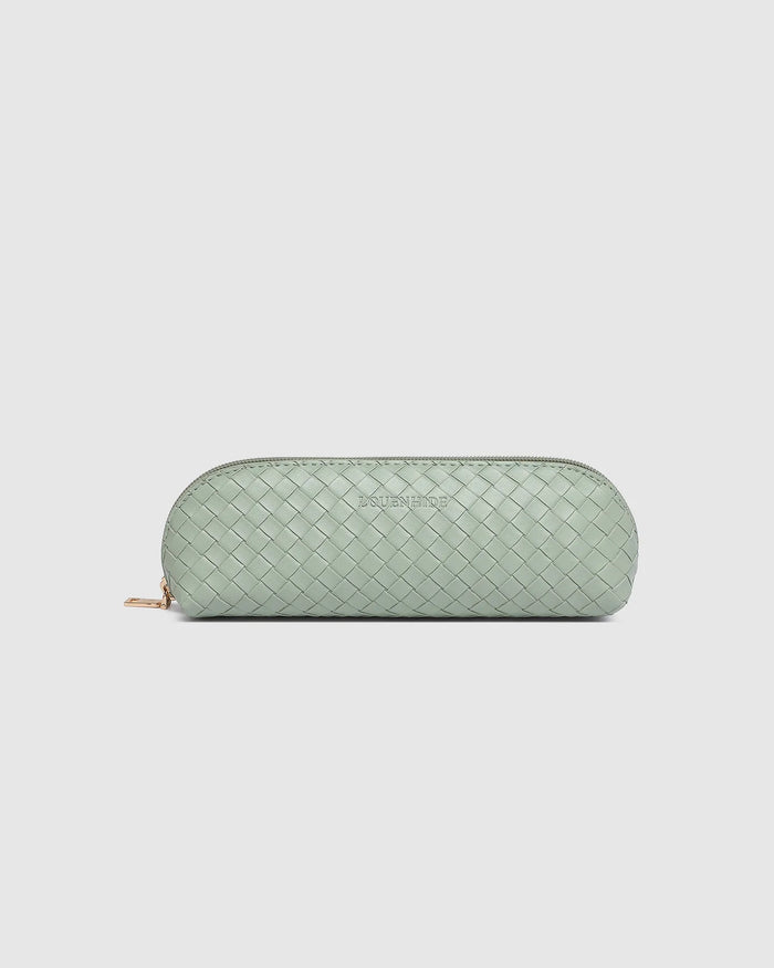 LOUENHIDE_JAYNE WOVEN MAKEUP BAG SAGE GREEN _ JAYNE WOVEN MAKEUP BAG SAGE GREEN _ Ebony Boutique NZ