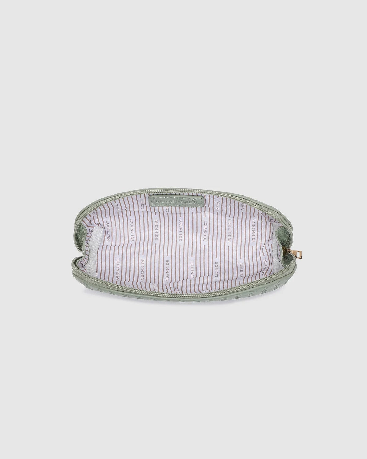 LOUENHIDE_JAYNE WOVEN MAKEUP BAG SAGE GREEN _ JAYNE WOVEN MAKEUP BAG SAGE GREEN _ Ebony Boutique NZ