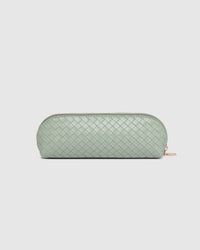 LOUENHIDE_JAYNE WOVEN MAKEUP BAG SAGE GREEN _ JAYNE WOVEN MAKEUP BAG SAGE GREEN _ Ebony Boutique NZ