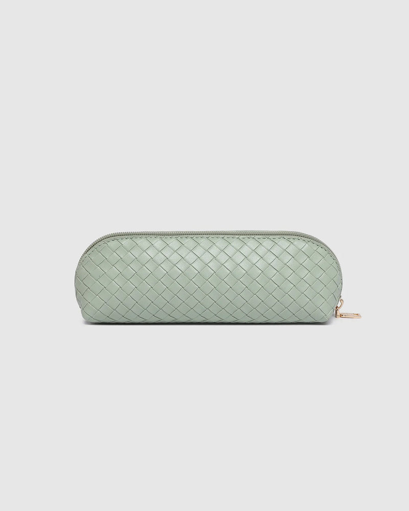 LOUENHIDE_JAYNE WOVEN MAKEUP BAG SAGE GREEN _ JAYNE WOVEN MAKEUP BAG SAGE GREEN _ Ebony Boutique NZ