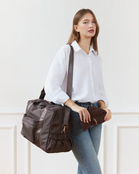 JENN NYLON TRAVEL BAG CHOCOLATE_by_LOUENHIDE_women's_in_New Zealand_ JENN NYLON TRAVEL BAG CHOCOLATE _