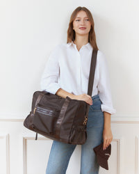 JENN NYLON TRAVEL BAG CHOCOLATE_by_LOUENHIDE_women's_in_New Zealand_ JENN NYLON TRAVEL BAG CHOCOLATE _
