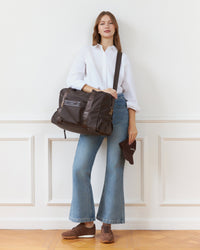 JENN NYLON TRAVEL BAG CHOCOLATE_by_LOUENHIDE_women's_in_New Zealand_ JENN NYLON TRAVEL BAG CHOCOLATE _