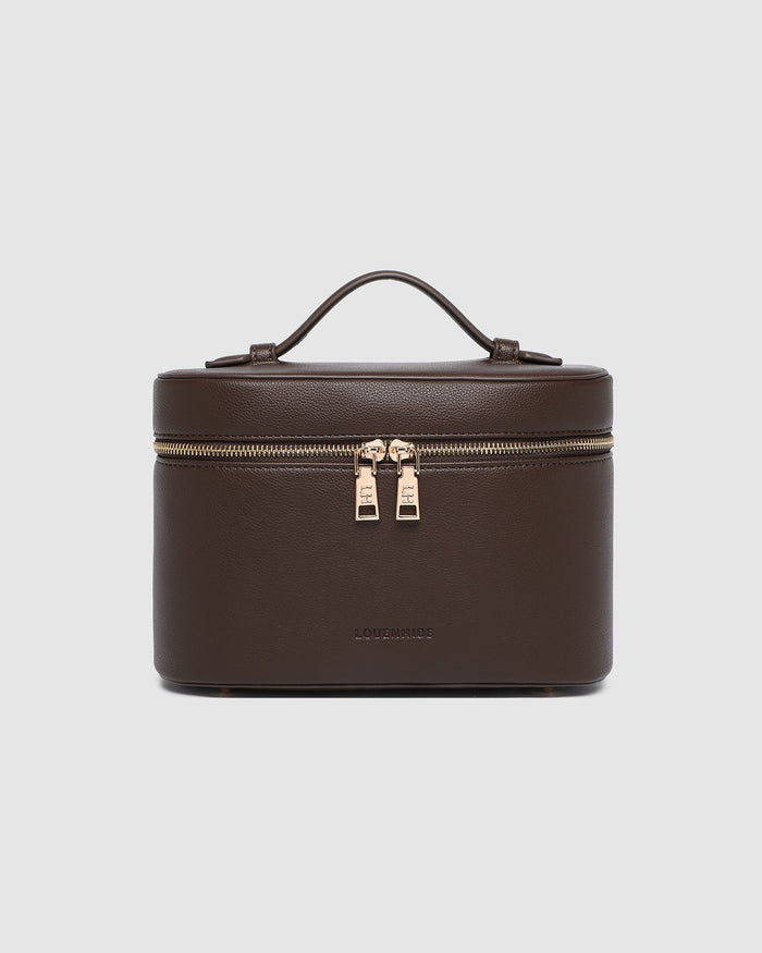 LOUENHIDE_JULIETTE VANITY CASE CHOCOLATE _ JULIETTE VANITY CASE CHOCOLATE _ Ebony Boutique NZ