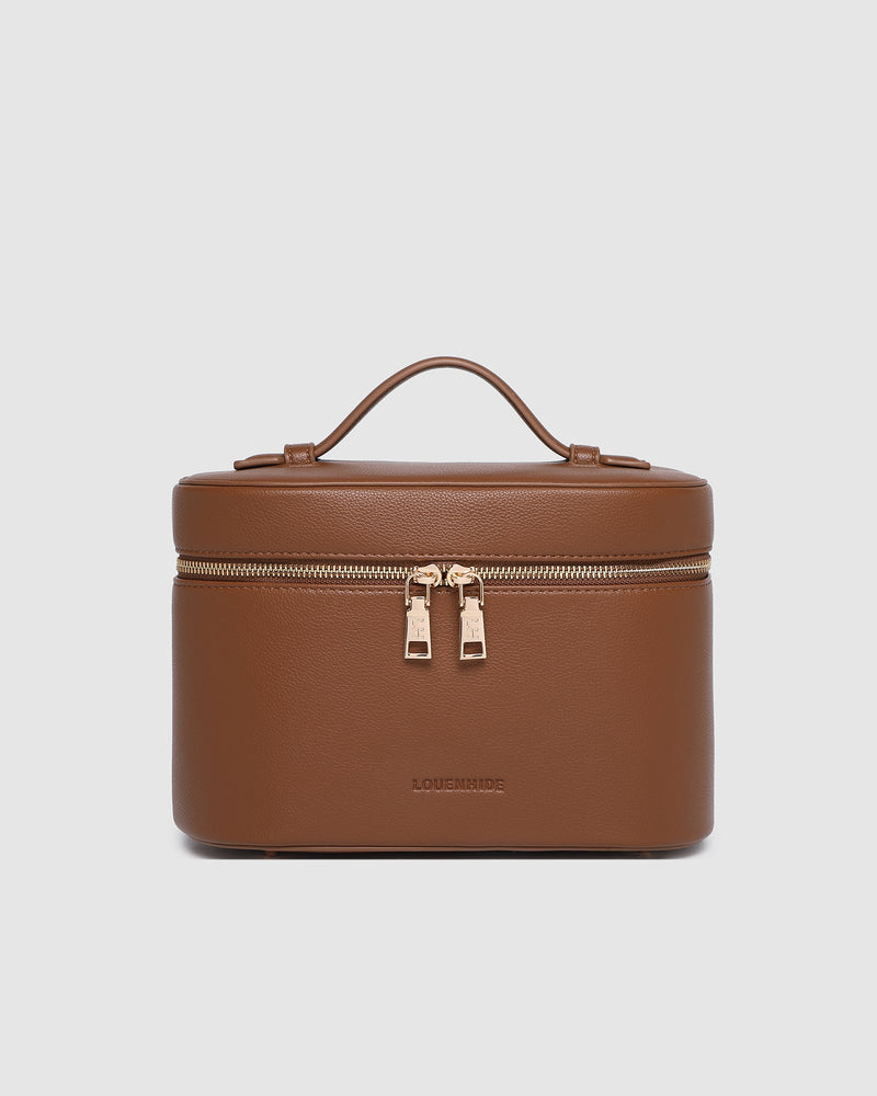 LOUENHIDE_JULIETTE VANITY CASE TAN _ JULIETTE VANITY CASE TAN _ Ebony Boutique NZ