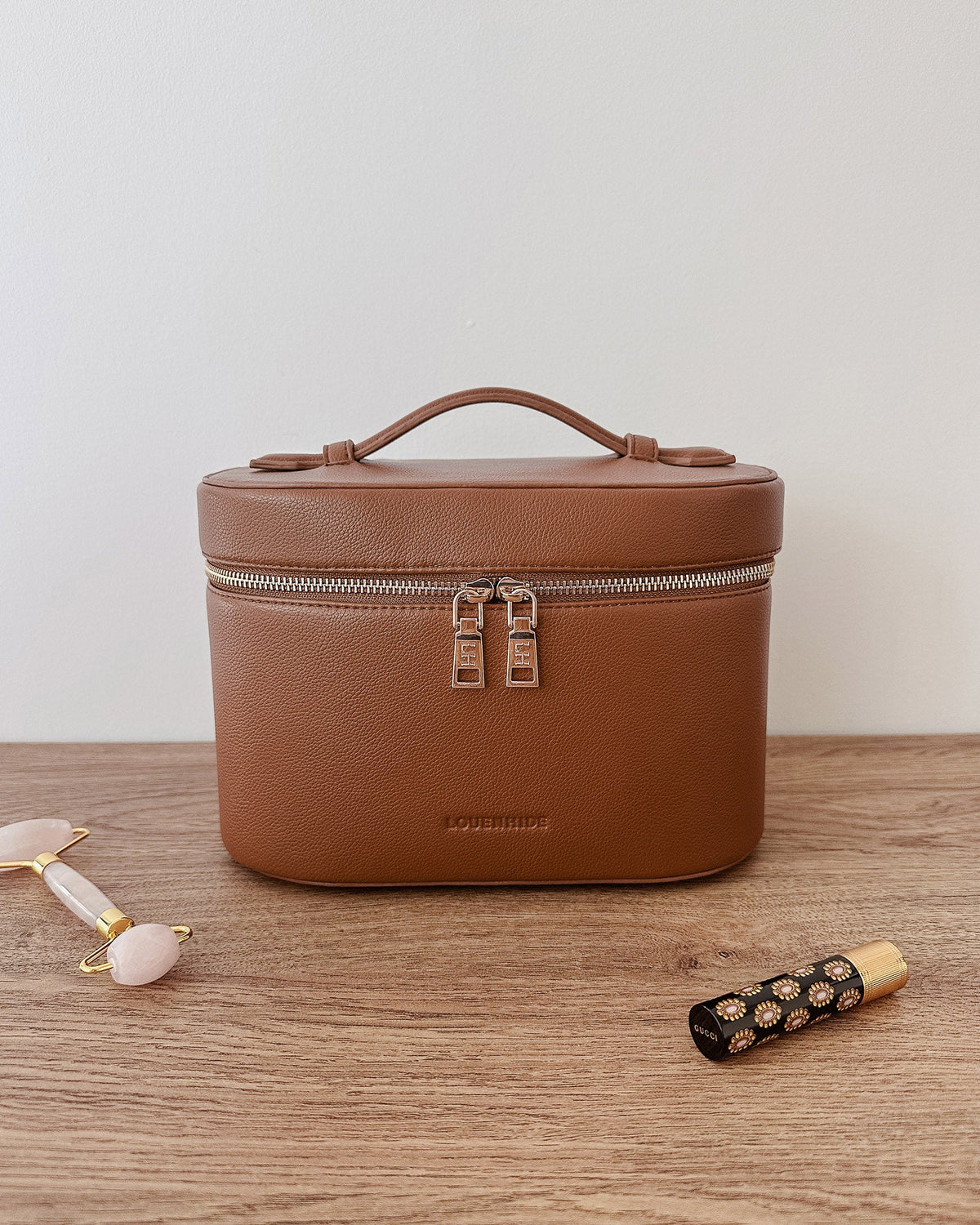 LOUENHIDE_JULIETTE VANITY CASE TAN _ JULIETTE VANITY CASE TAN _ Ebony Boutique NZ