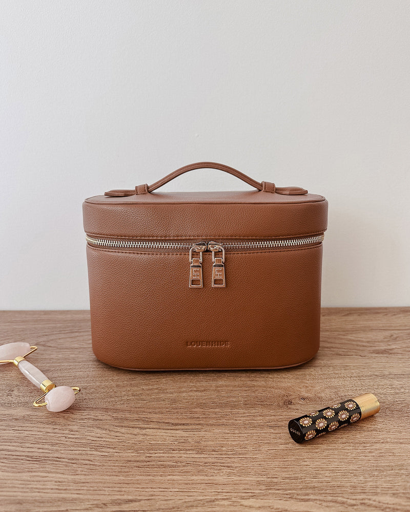 LOUENHIDE_JULIETTE VANITY CASE TAN _ JULIETTE VANITY CASE TAN _ Ebony Boutique NZ