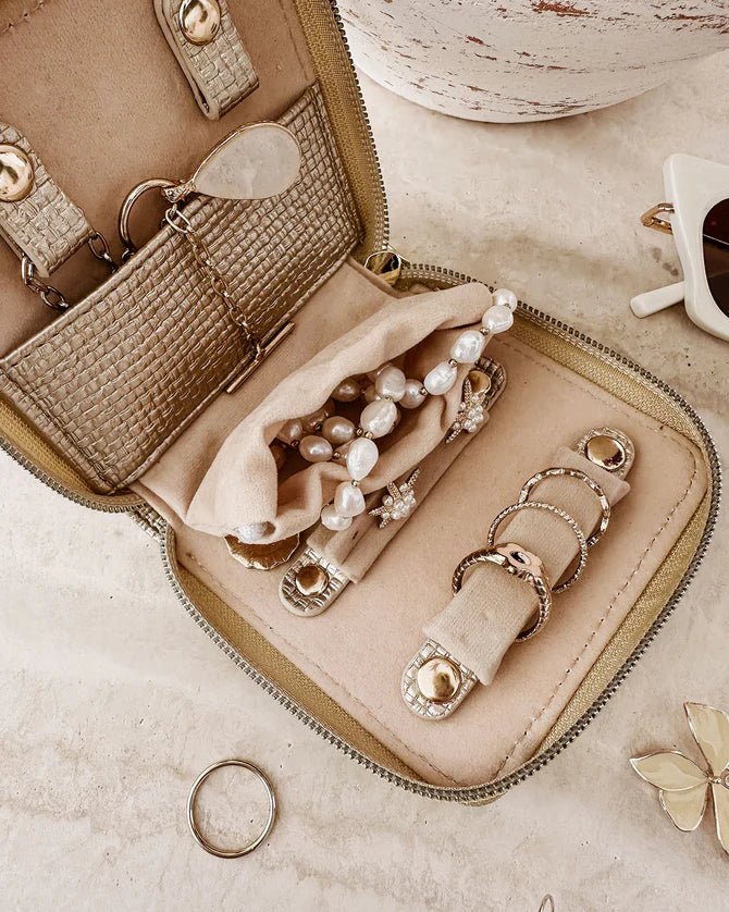 LOUENHIDE_JUNIPER JEWELLERY CASE CHAMPAGNE _ JUNIPER JEWELLERY CASE CHAMPAGNE _ Ebony Boutique NZ