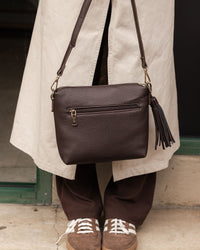 LOUENHIDE_KASEY CROSSBODY BAG CHOCOLATE _ KASEY CROSSBODY BAG CHOCOLATE _ Ebony Boutique NZ