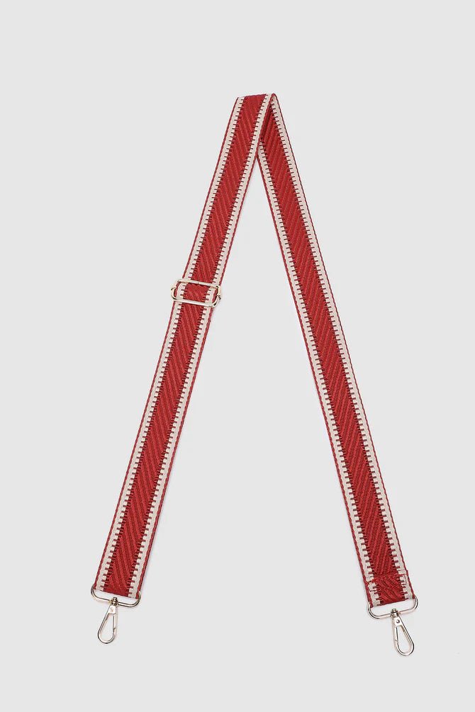 LOUENHIDE_KIKI WEBBING GUITAR STRAP RED _ KIKI WEBBING GUITAR STRAP RED _ Ebony Boutique NZ