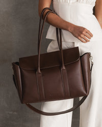 LOUENHIDE_LEIGHTON TOTE BAG CHOCOLATE _ LEIGHTON TOTE BAG CHOCOLATE _ Ebony Boutique NZ