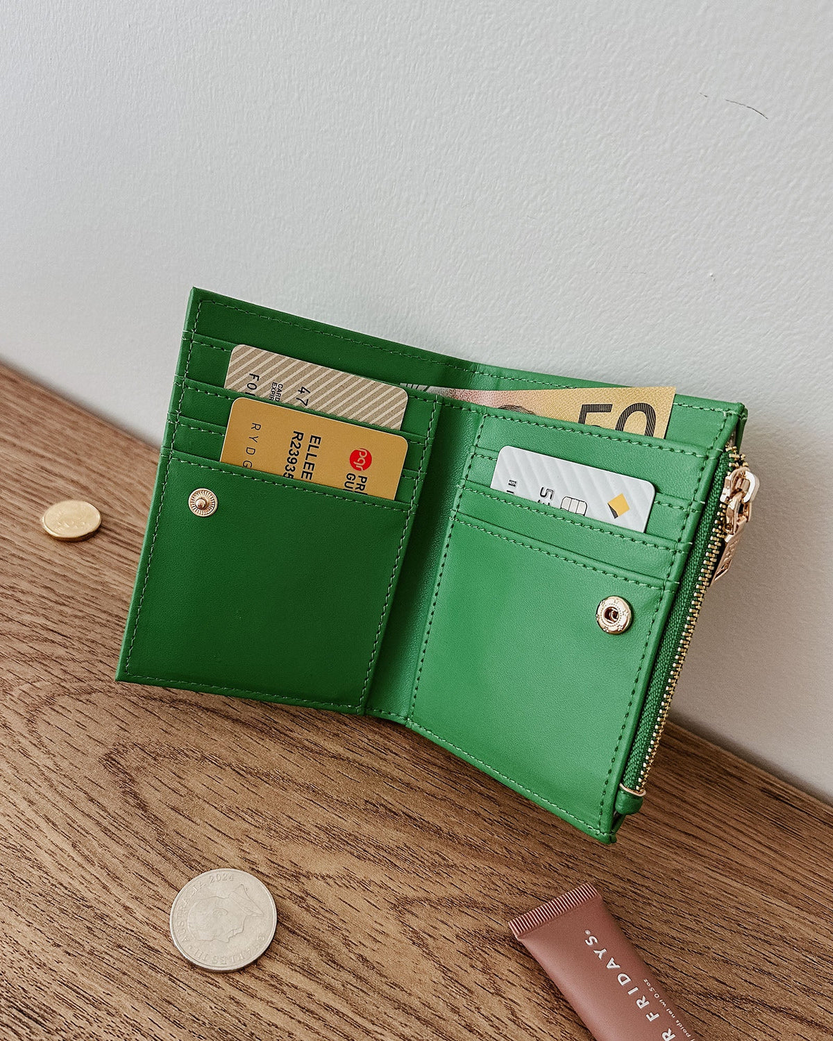LOUENHIDE_LILY WALLET APPLE GREEN _ LILY WALLET APPLE GREEN _ Ebony Boutique NZ
