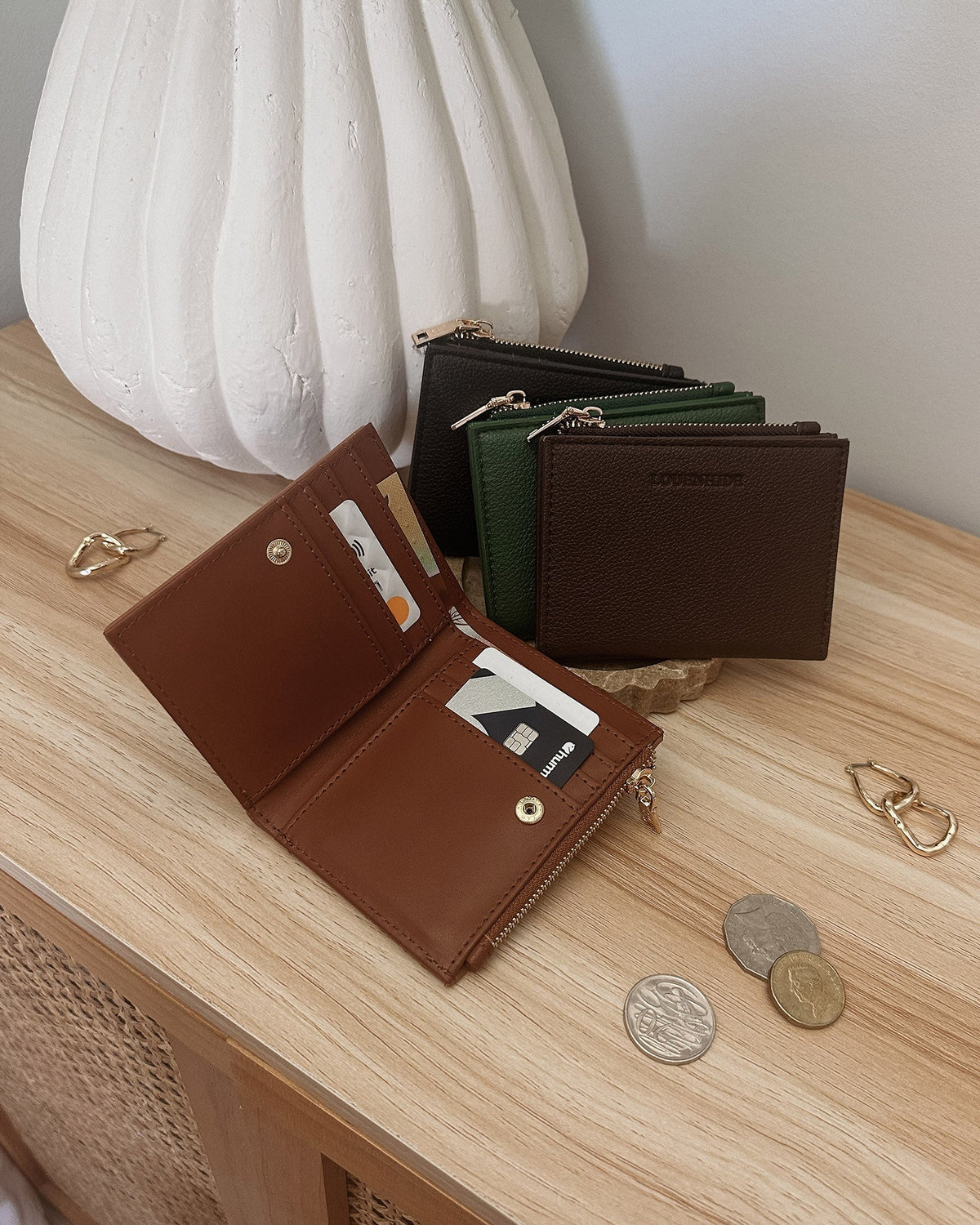 LOUENHIDE_LILY WALLET CHOCOLATE _ LILY WALLET CHOCOLATE _ Ebony Boutique NZ