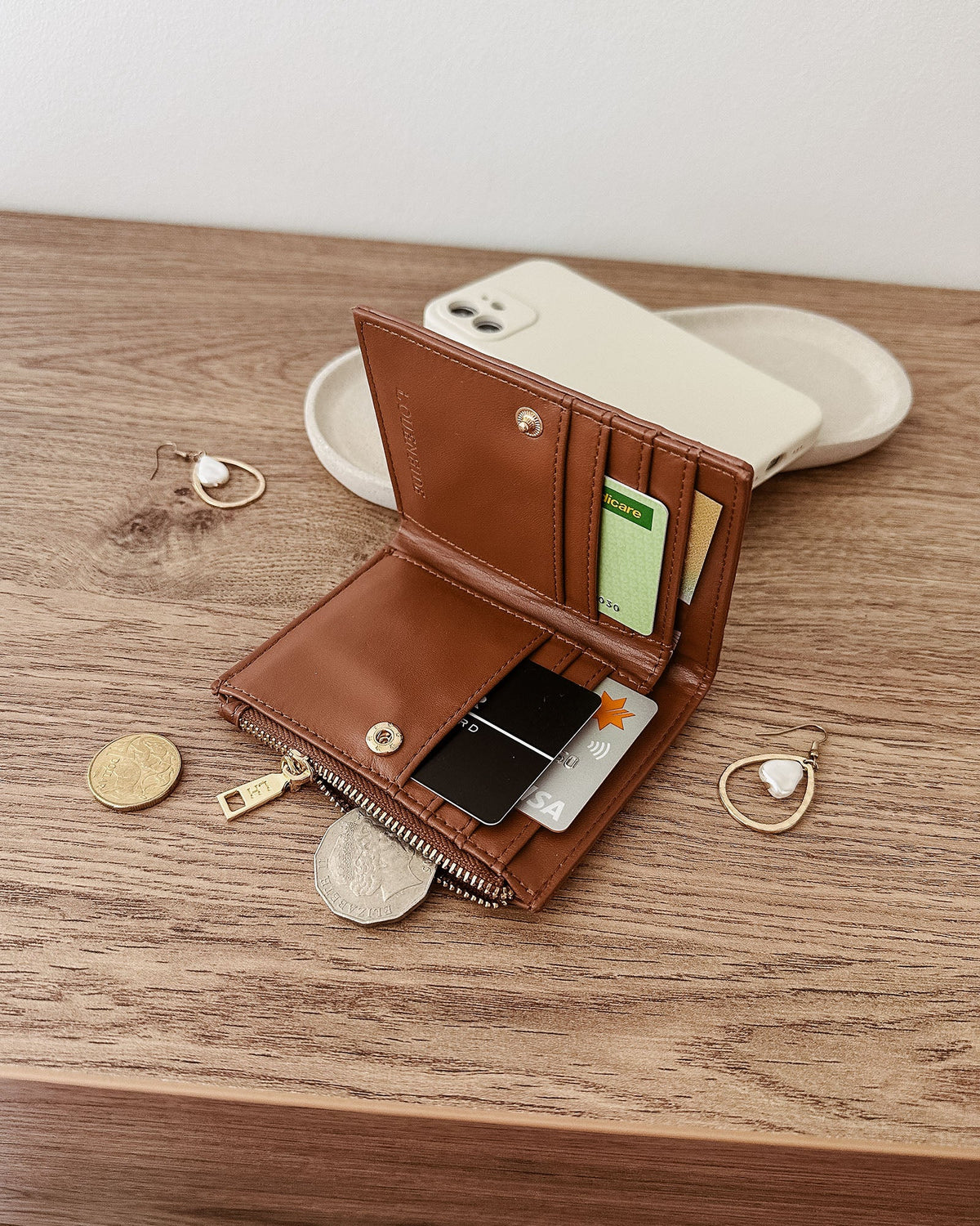 LOUENHIDE_LILY WALLET WOVEN TAN _ LILY WALLET WOVEN TAN _ Ebony Boutique NZ